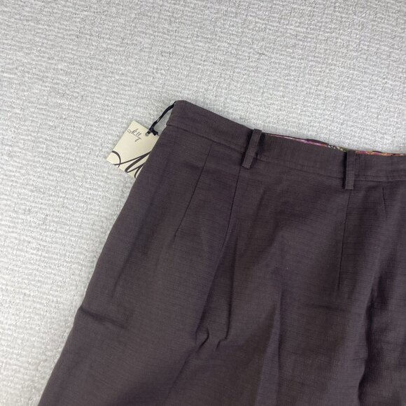 NWT Milly of New-York Chocolate Brown Skirt Size 6 Button up - Picture 11 of 14